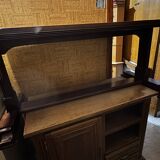 Mahogany and leather coffee table from the 19th century.