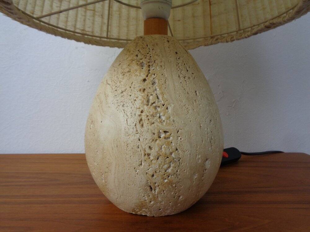 Italian Travertine Table Lamp, 1970s