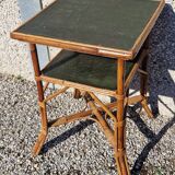 Vintage rattan side table