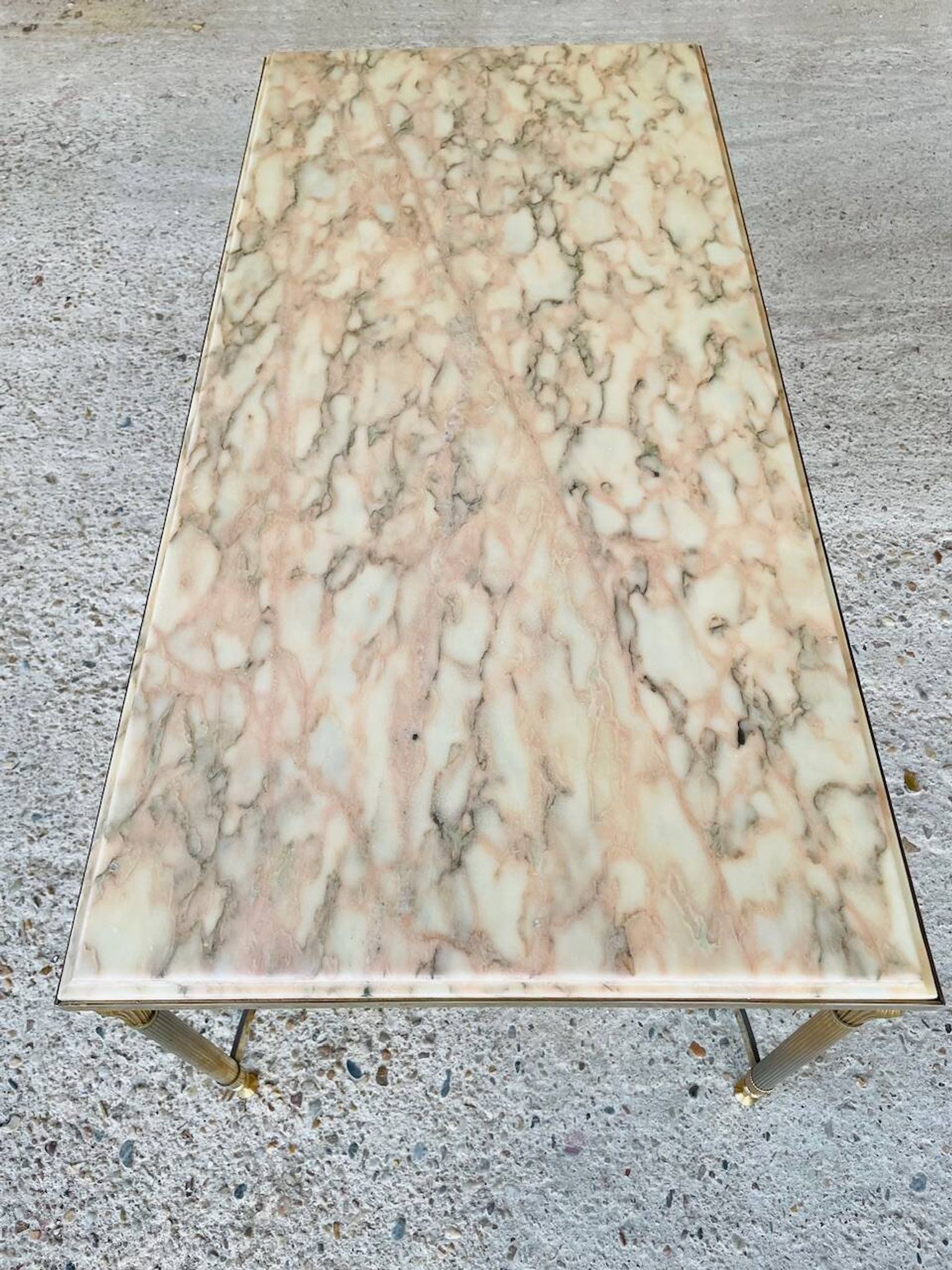 Vintage marble and brass coffee table circa 60's
