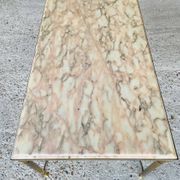 Vintage marble and brass coffee table circa 60's