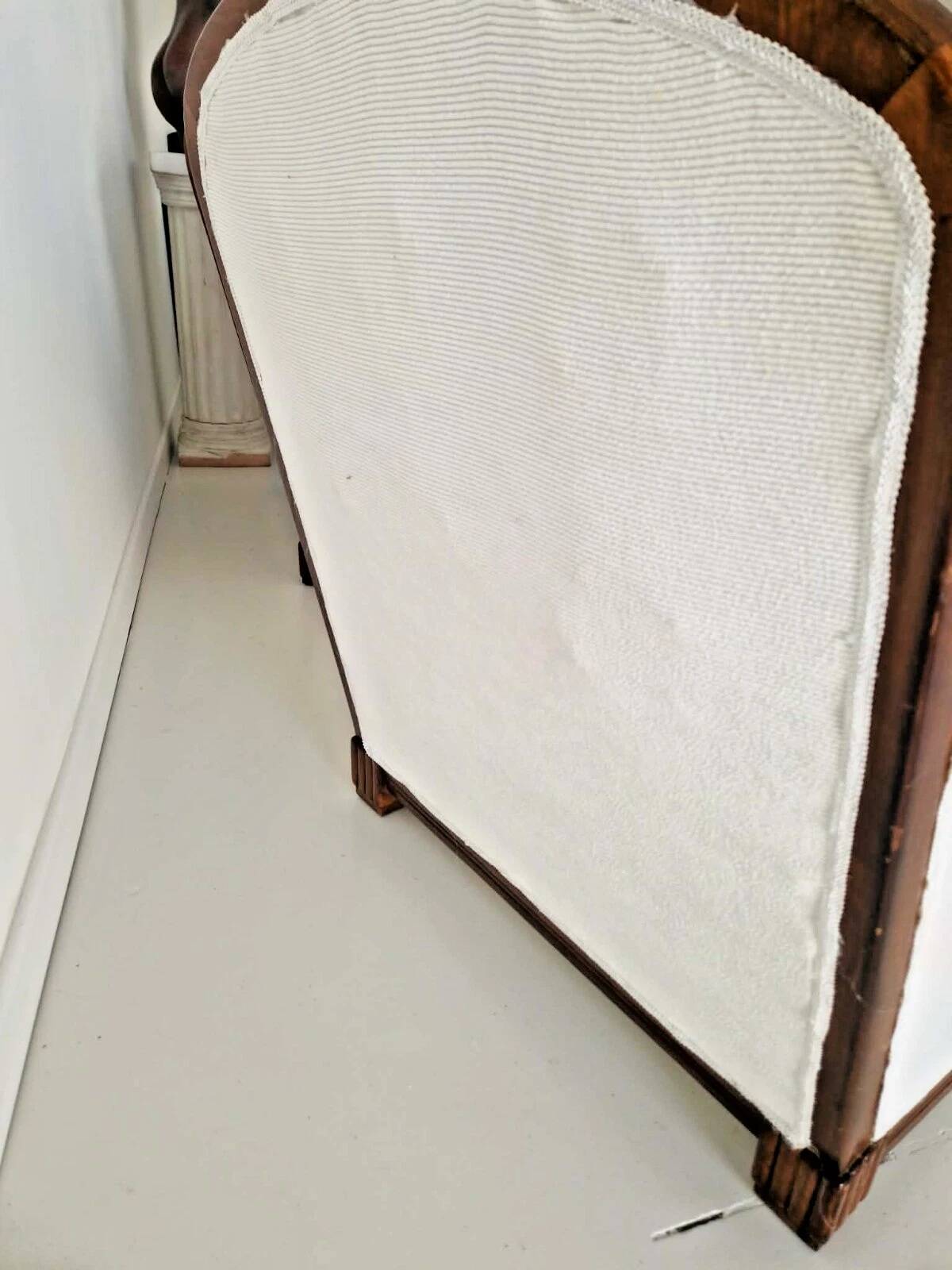 Pair of Large White Art Deco Armchairs 1950s Mid Century Modern Interior De