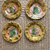 4 barbotine plates from Sarreguemines