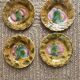 4 barbotine plates from Sarreguemines