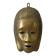 Brass mask wall sculpture ethnic decorative object Tribal art