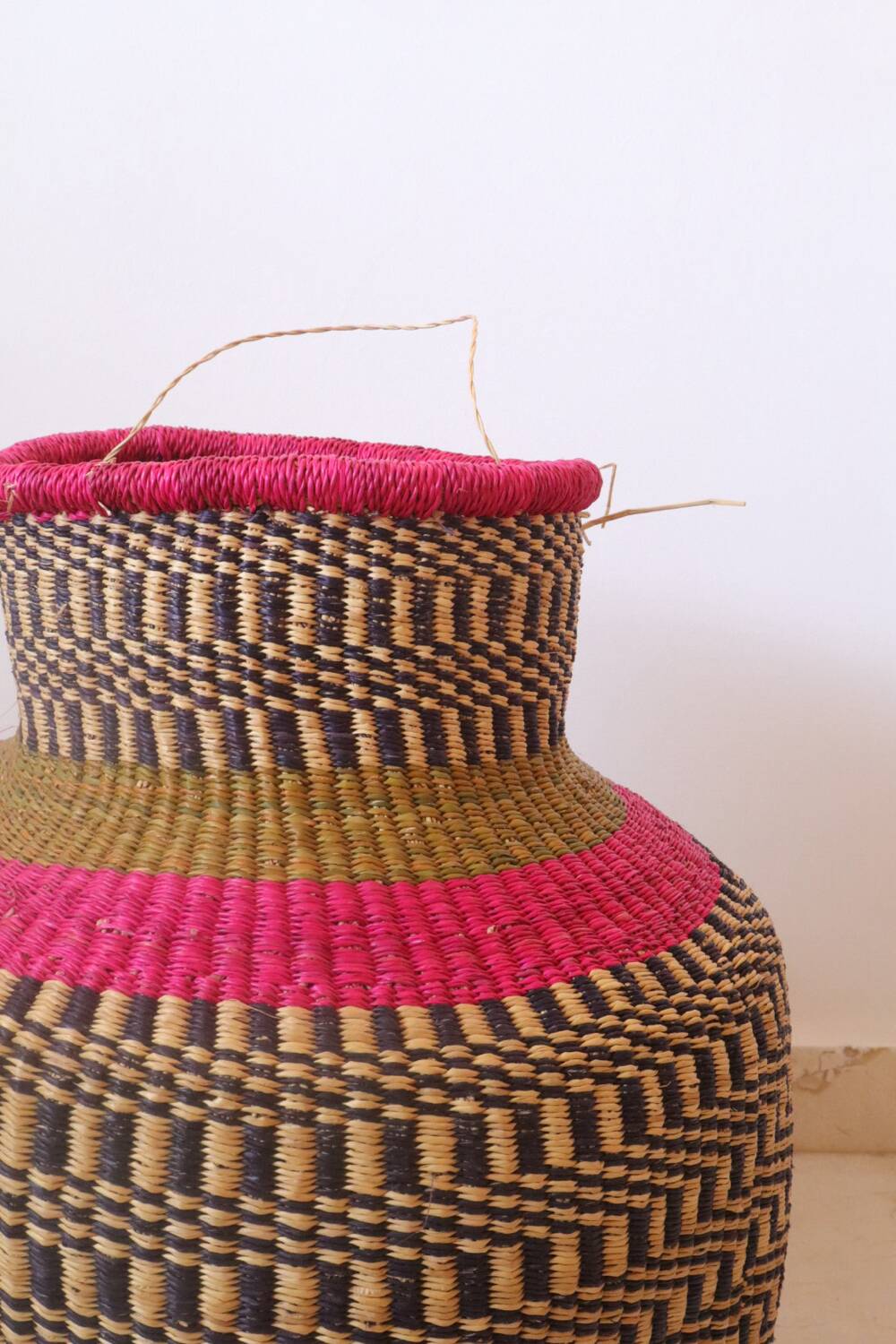 Colorful Bolga Basket African Decorative Basket