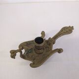 Rat de cave en bronze cygne/ bougeoir ancien