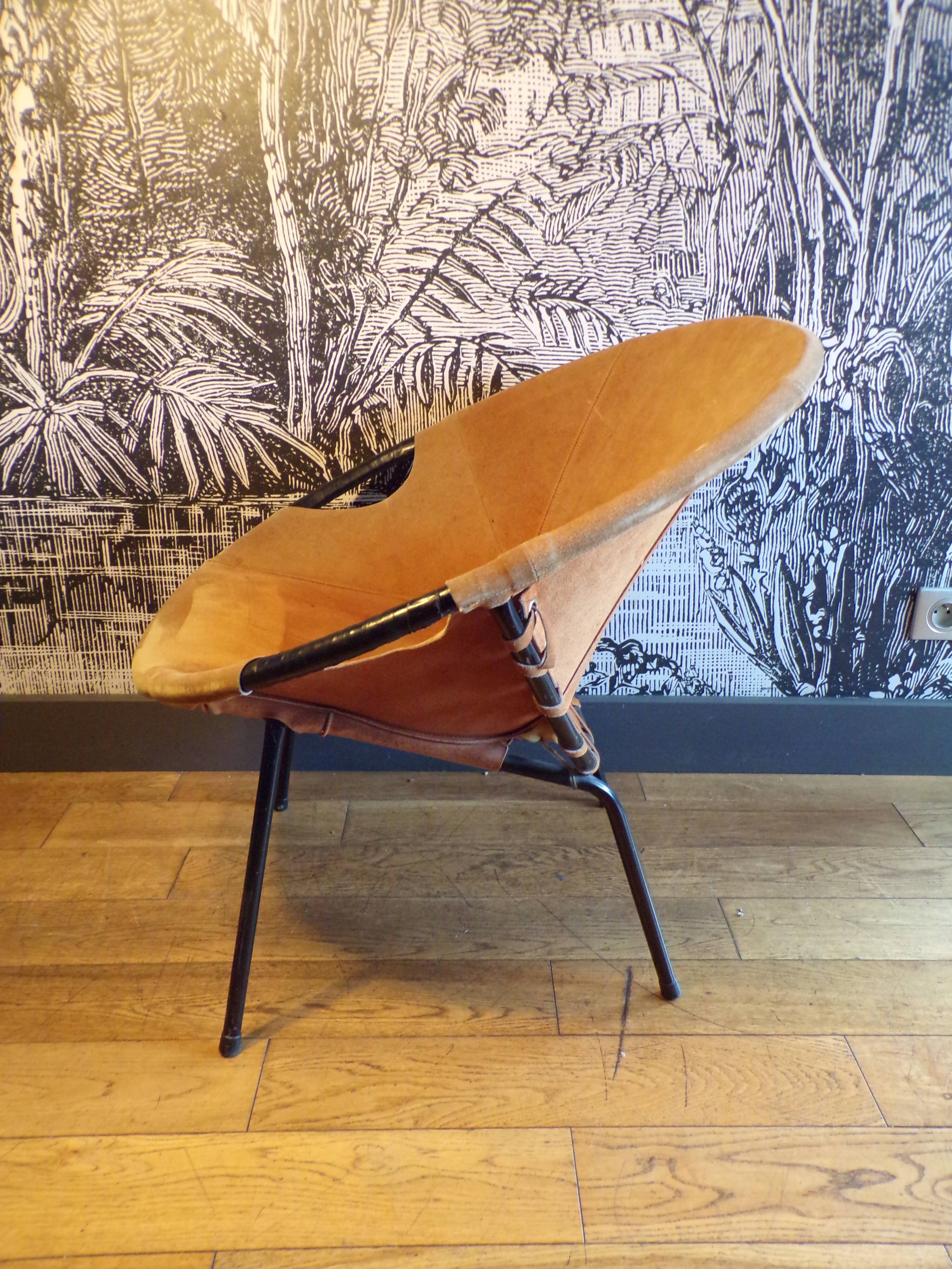 Circle armchair in suede by Lusch Erzeugnis for Lusch &Co