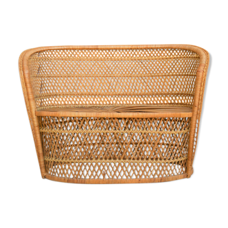 Vintage rattan child's bench