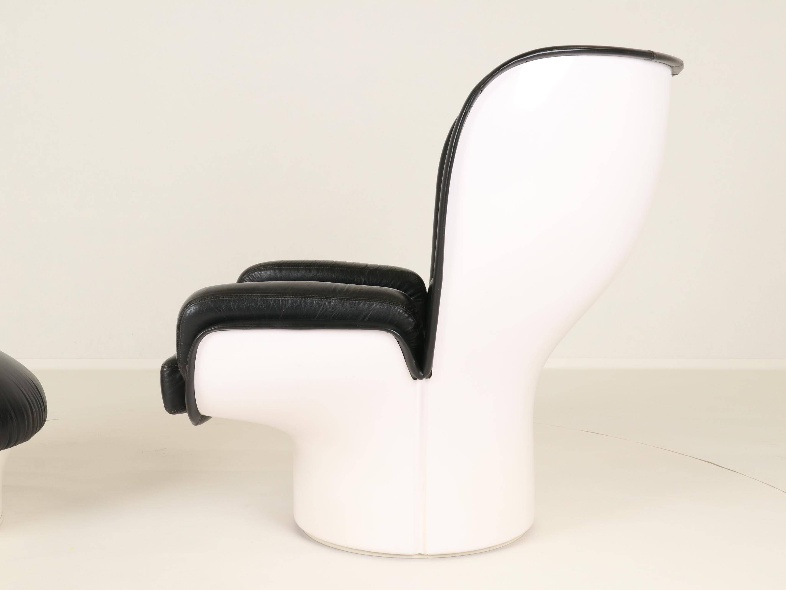 Elda Chair and Ottoman by Joe Colombo for Comfort, Italy, 1970s
