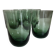 Set de 7 verres gobelets XXL en verre vert 1960