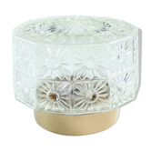 Metal and glass ceiling lamp, Czechoslovakia 1960s