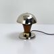 Vintage Bauhaus bedside lamp in brown bakelite and chrome, 1930s