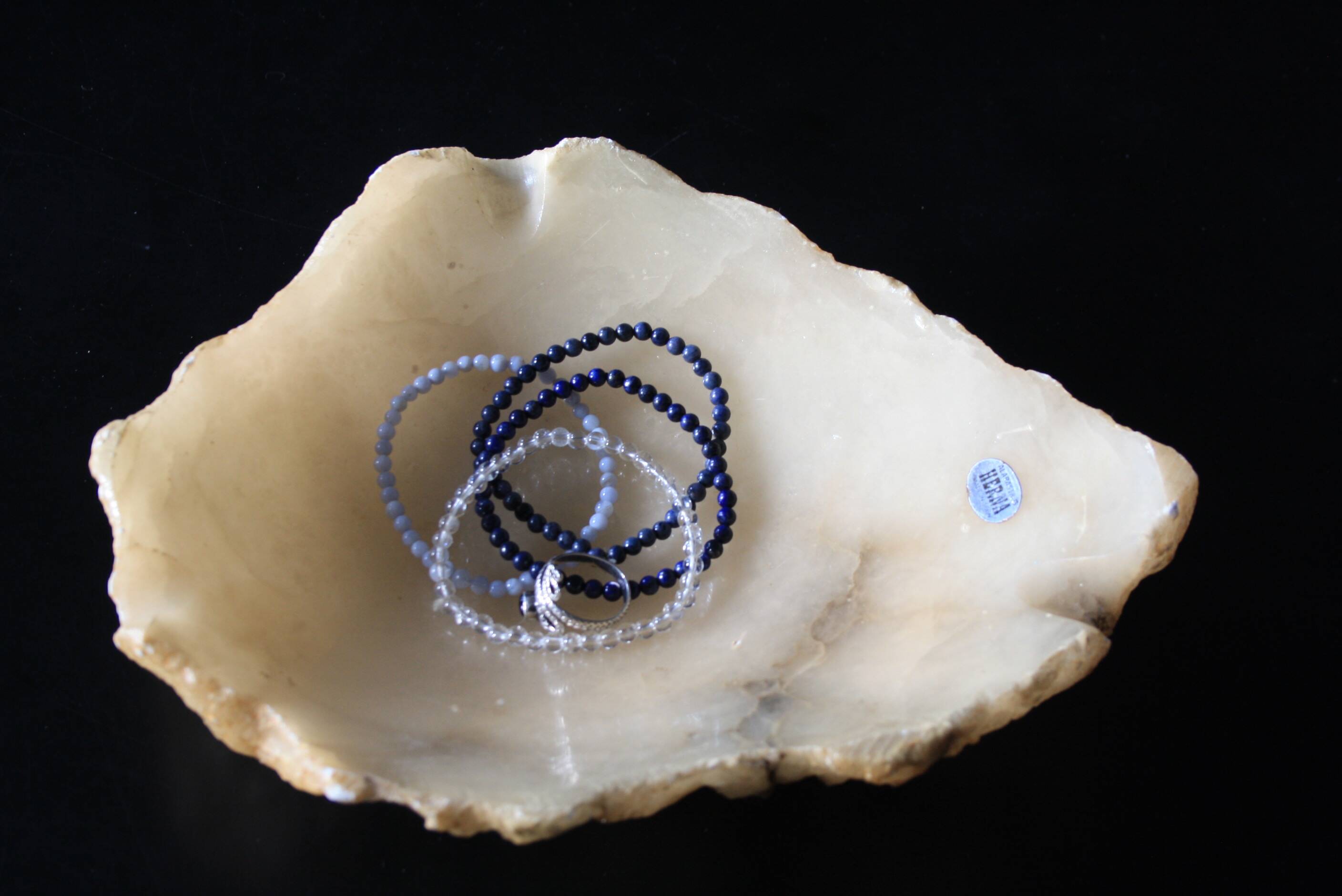 Alabaster pocket emptier/ashtray