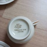 50s Limoges art porcelain cups