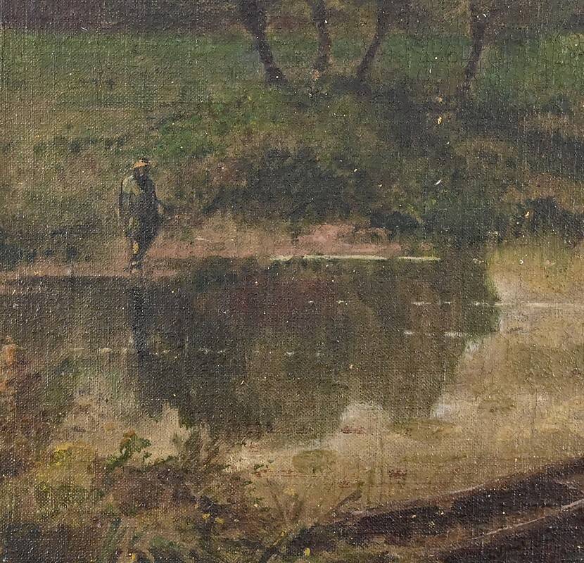 Oil on canvas, signed Cheret – Mid 19th century