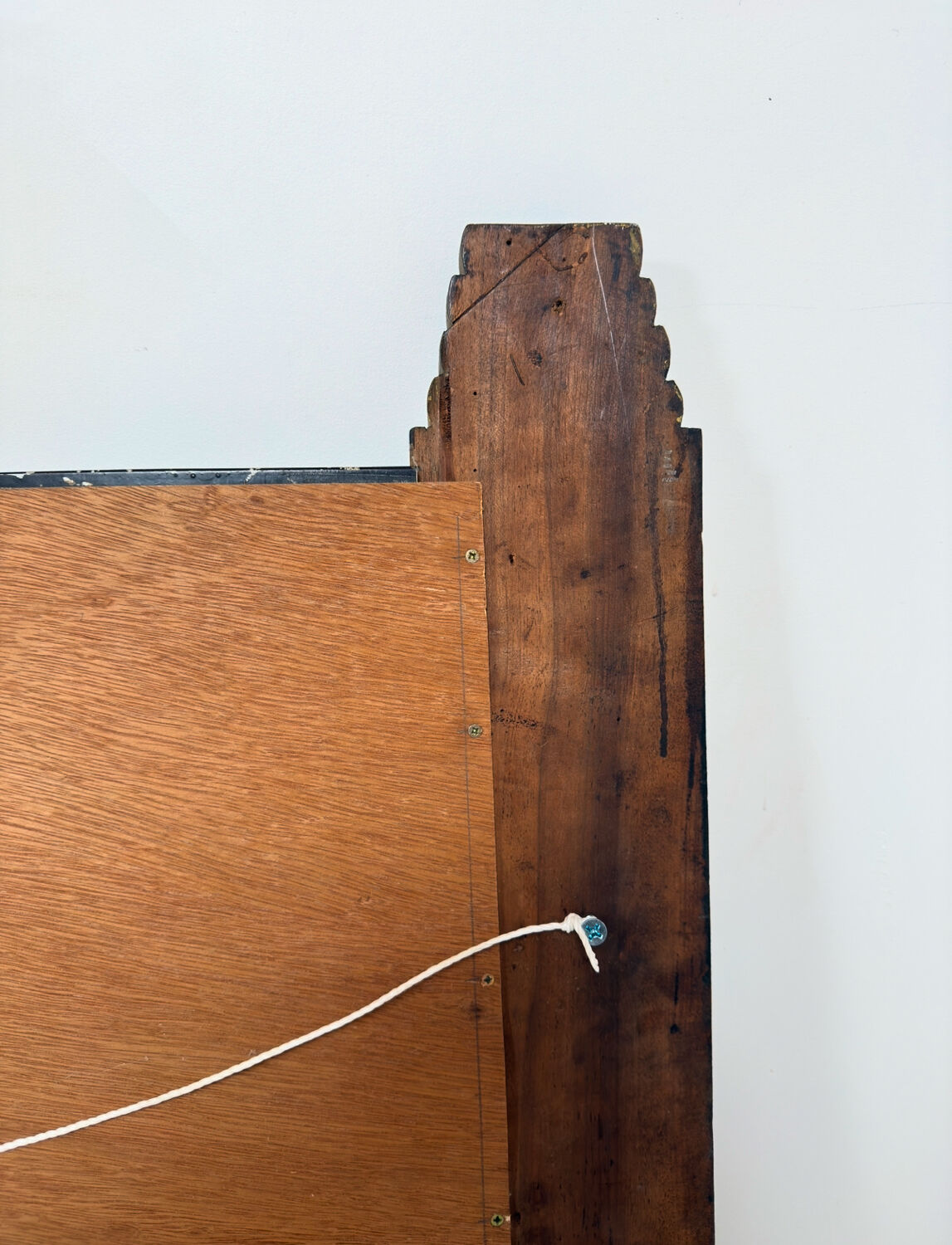 Art Deco style mirror in carved wood