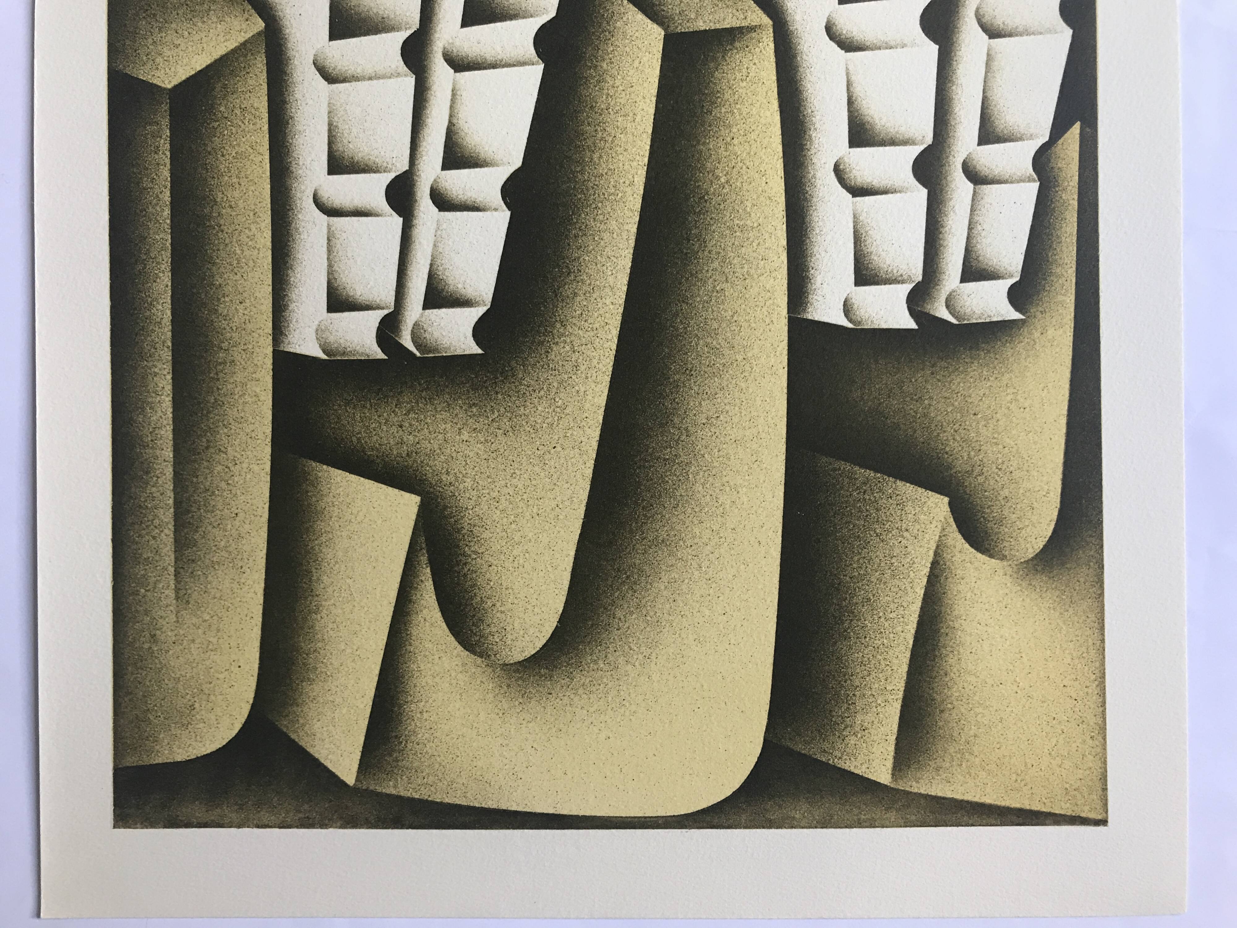 Set of 4 original lithographs by Jacques Poli, 1978. The Fire x 4.