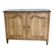 Oak buffet with a marble top from the 18th century.