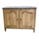 Oak buffet with a marble top from the 18th century.