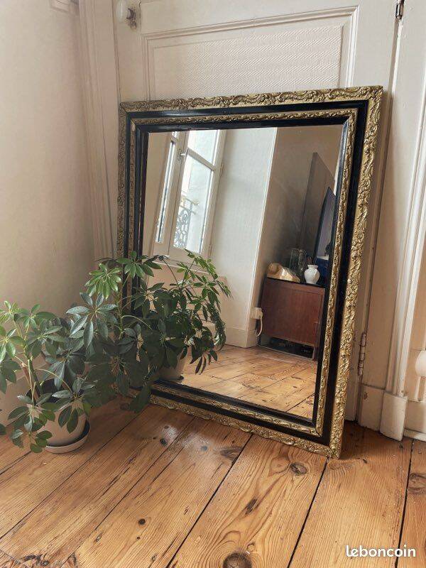 Large old golden mirror