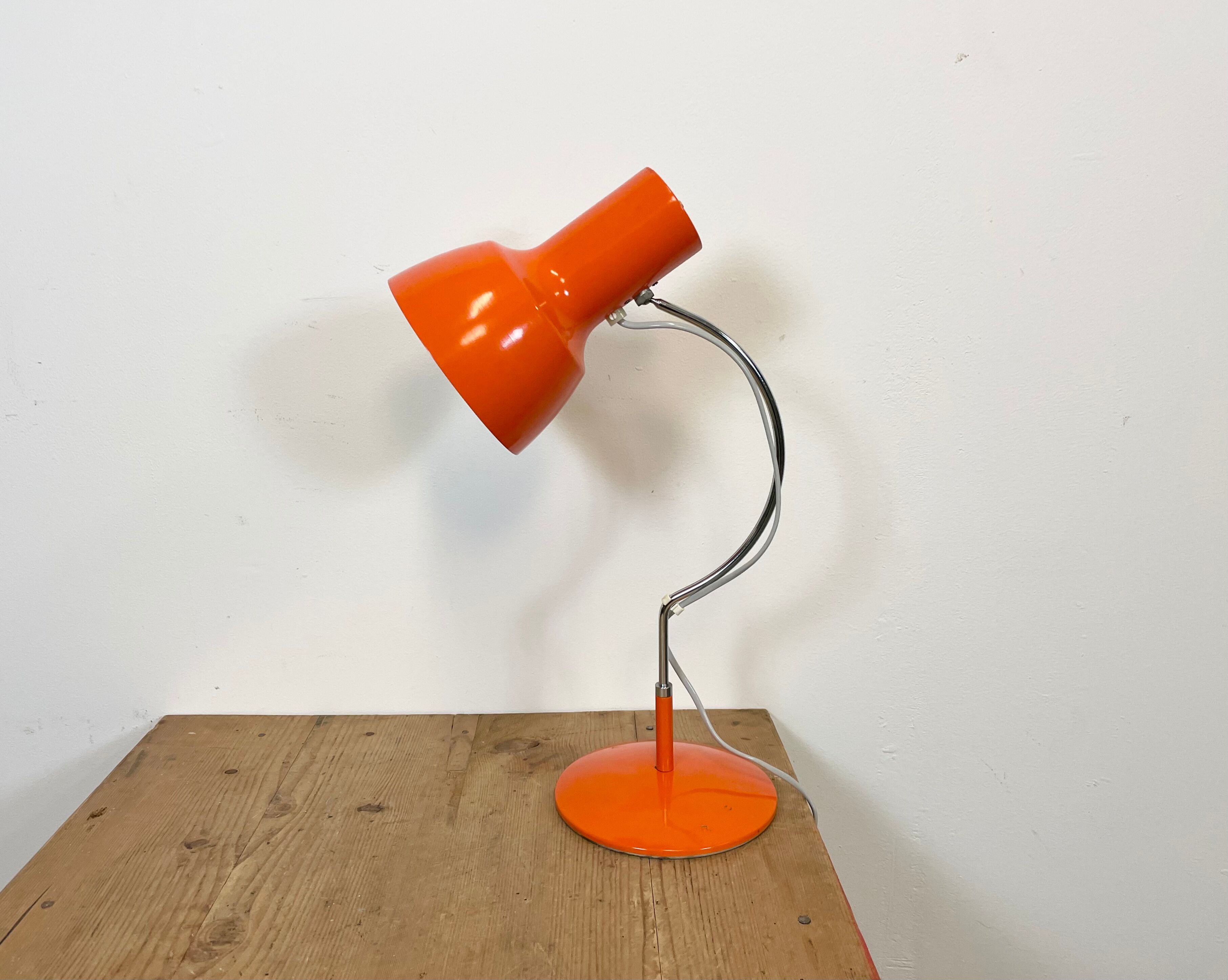 Orange Table Lamp by Josef Hurka for Napako, 1960s