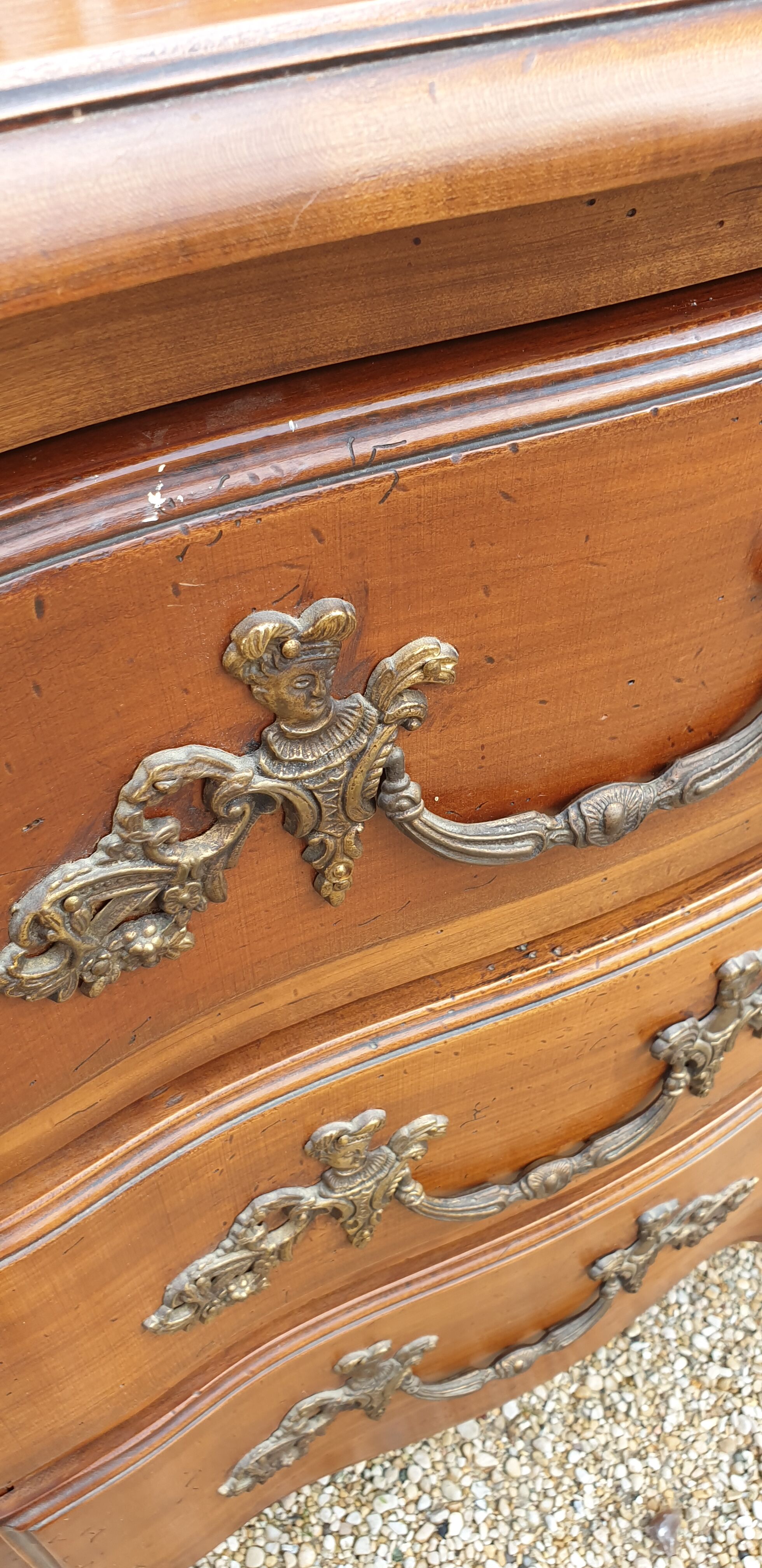 Chest of drawers Louis XV in cherry wood
