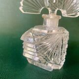 Art Deco perfume bottle in bohemian crystal engraved 1930