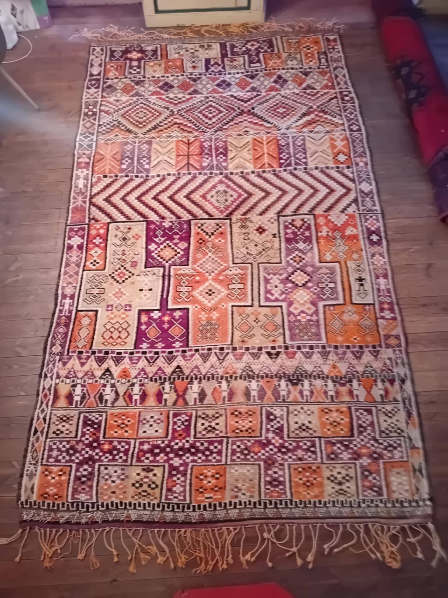 XXL handmade Berber rug 363x208cm
