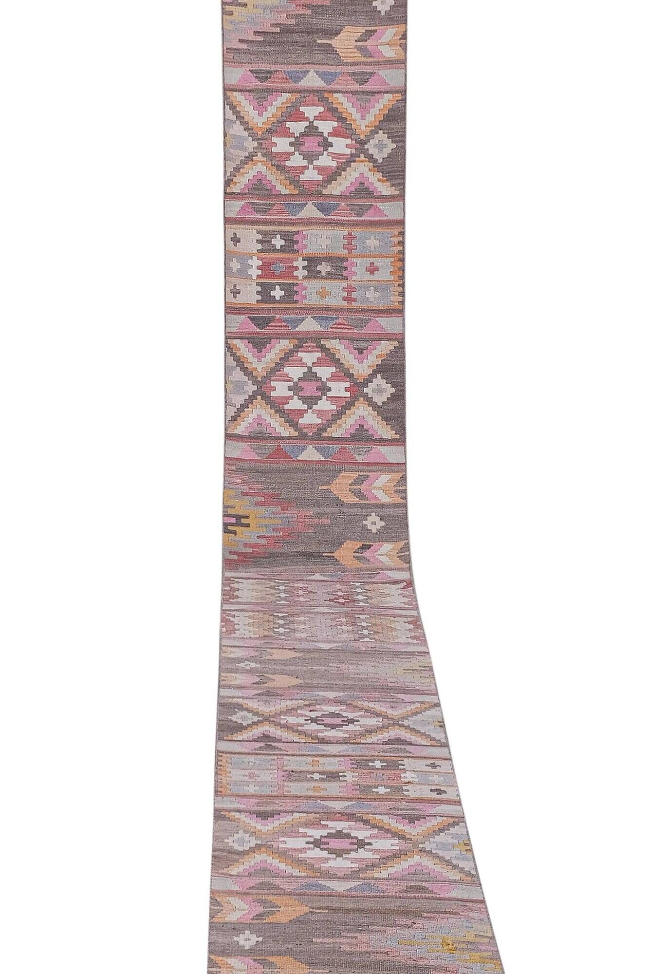 Vintage Turkish hallway rug 70x710 cm