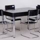 Bauhaus Extendable Dining Table in Oak Veneer and Chrome, 1930s