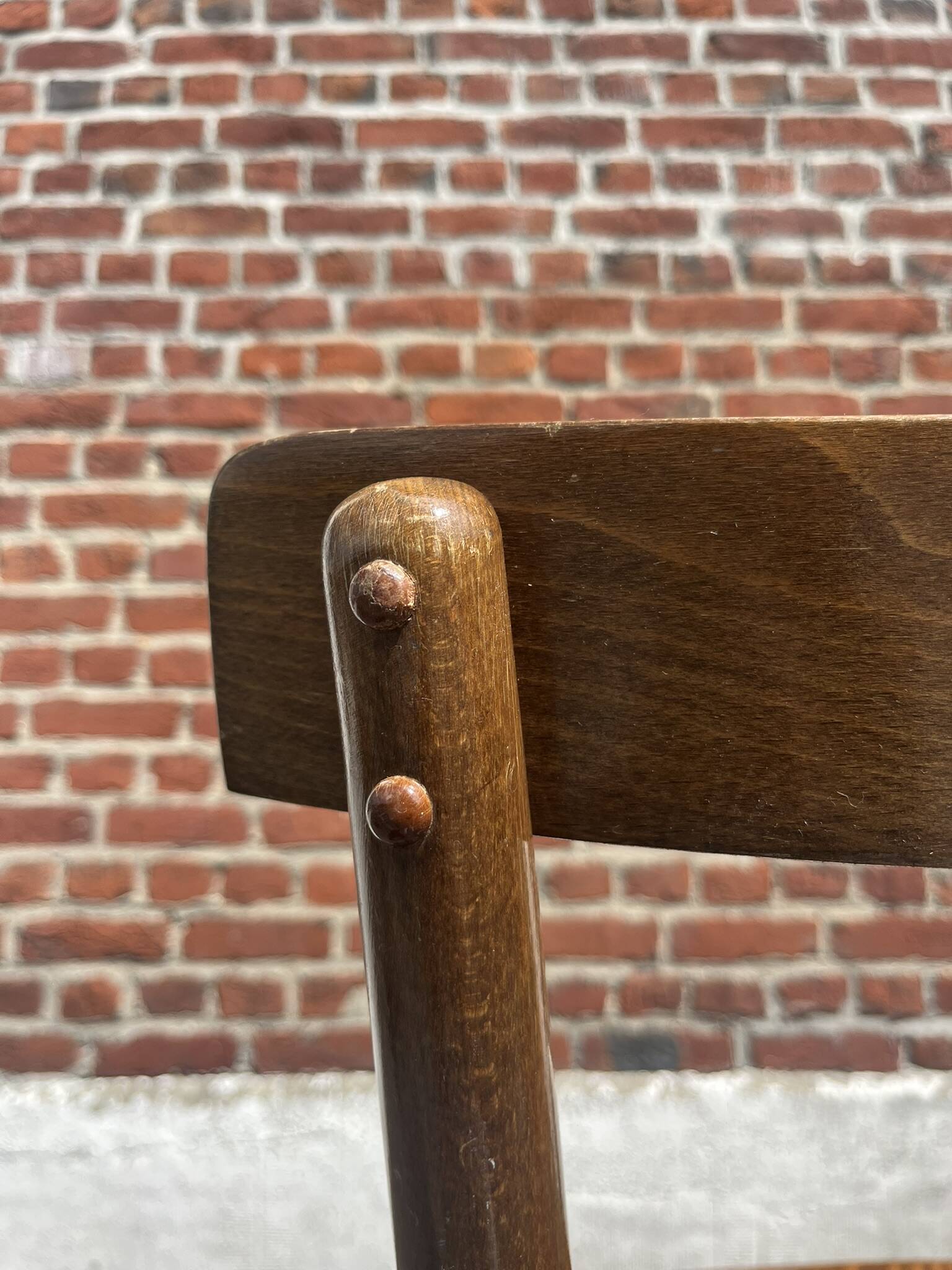 Bistro chair in turned wood, Thonet style