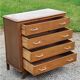 Vintage oak chest of drawers feet compass 4 drawers from the 50s