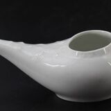 Ancien saucier en faïence blanche
