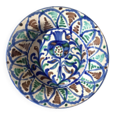 Ancien grand plat en faïence fajalauza