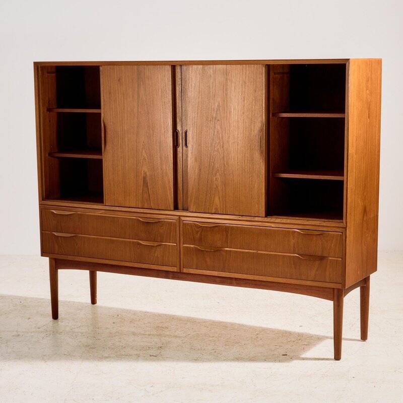 Vintage Teak Highboard, 1960s