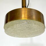 Mid-century Stilnovo brass pendant light from 50s