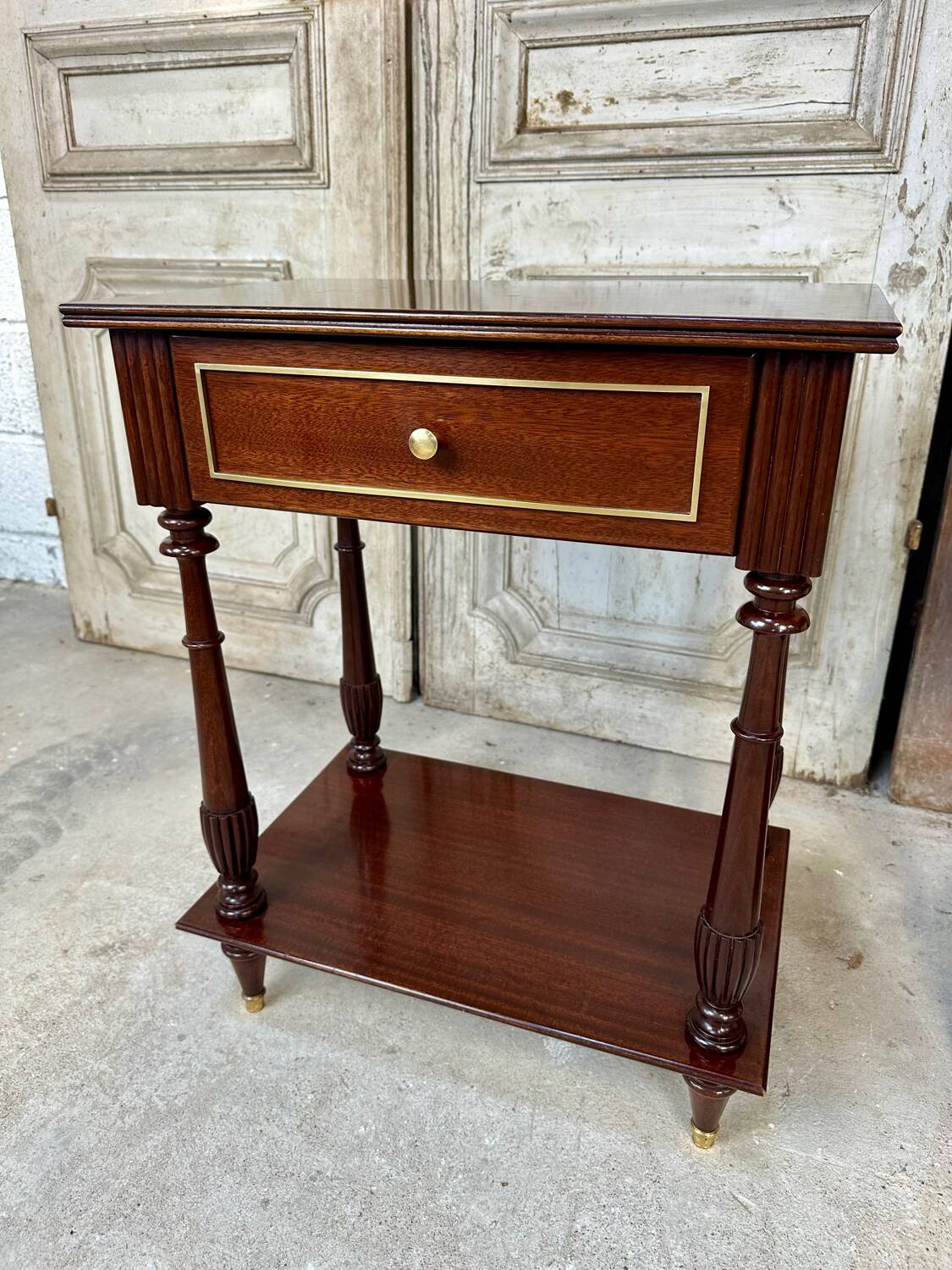 Paire de chevets vintage en acajou 20e siècle