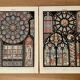 Reserved Elisabeth - Set of 2 lithos on stained glass windows