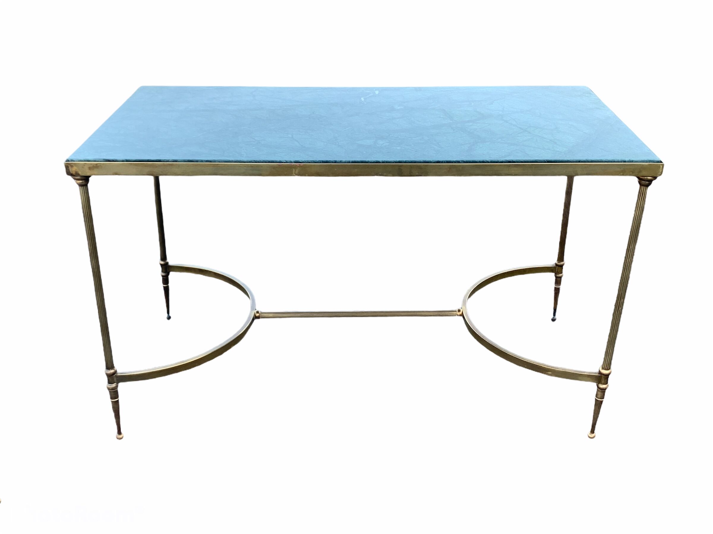 Coffee table brass and marble design 1960'