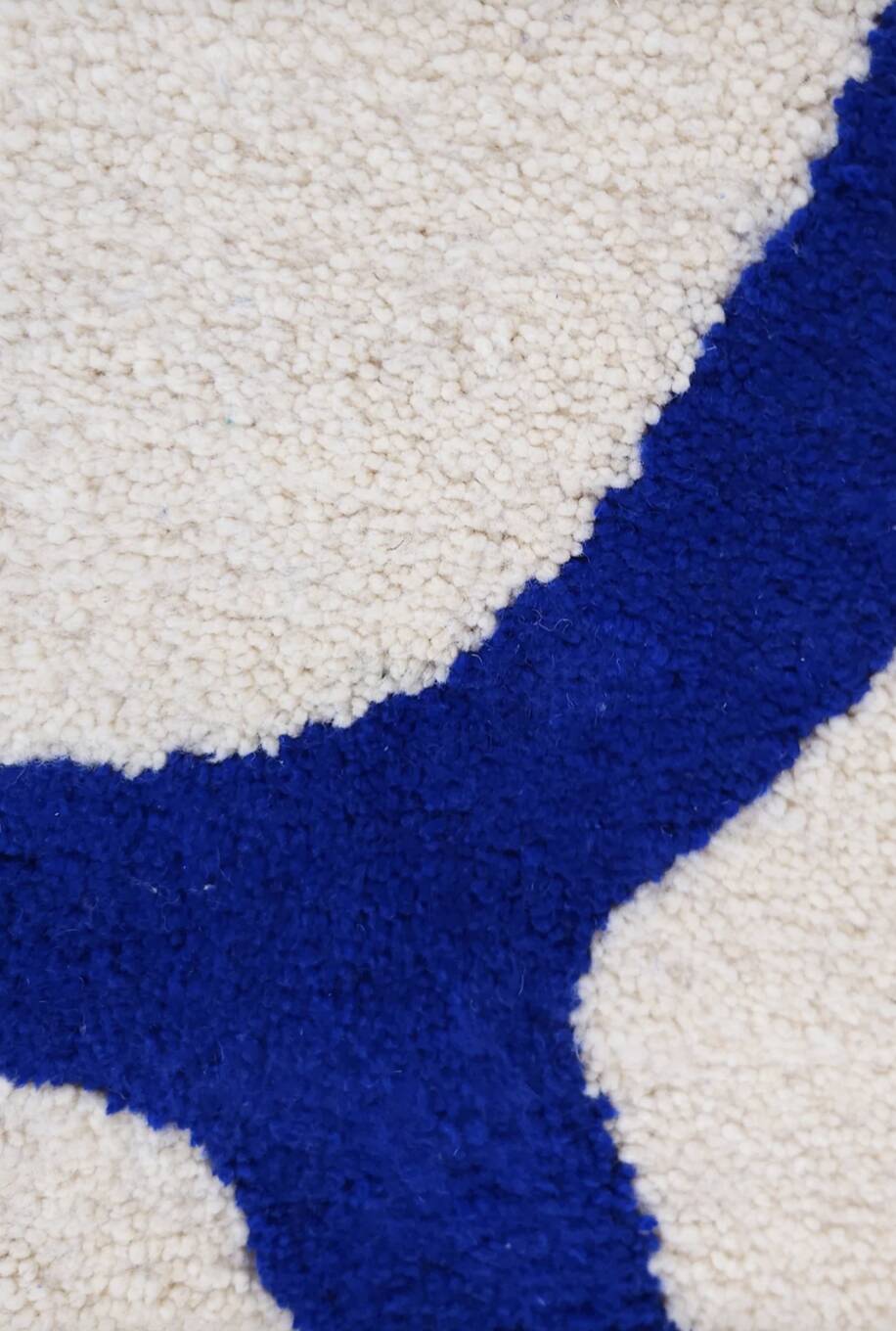 Carpet - White and Royal Blue