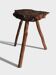 Table d'appoint / tabouret rustique en bois d'olive français / Wabi Sabi, début du 20e siècle.