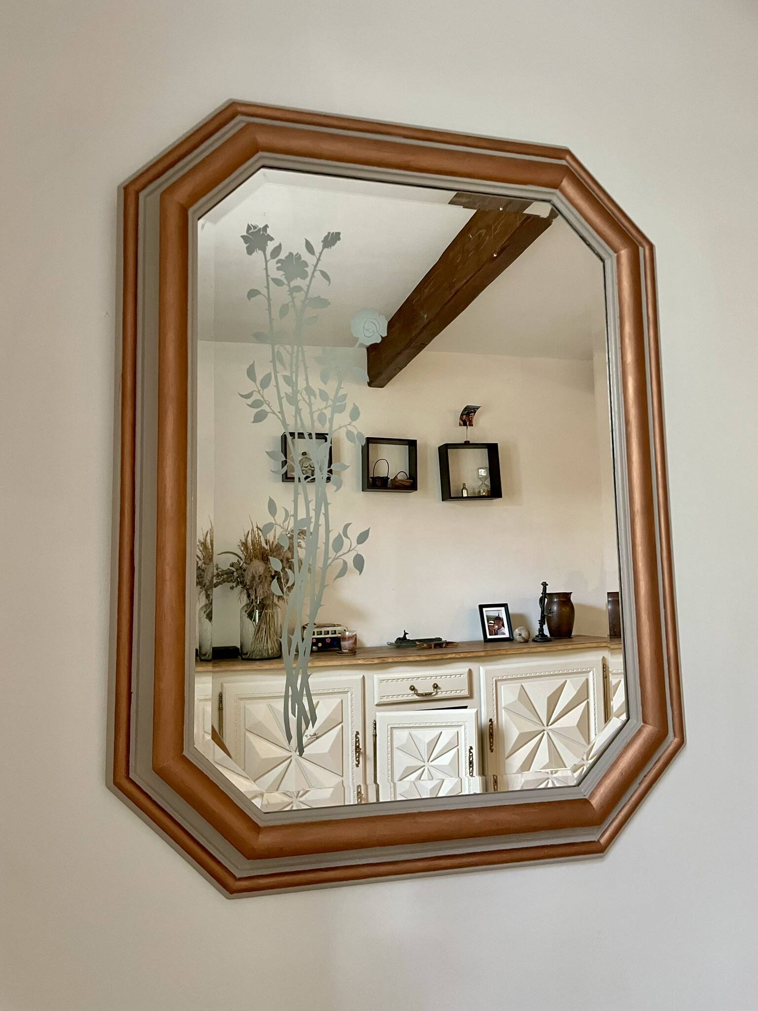 Wooden mirror