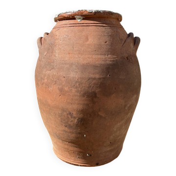 Jarre poterie en terre cuite ancienne