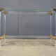 Brass and lucite console table, 1970s