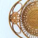 very old bread basket or fruit woven wicker woven in early 1900
