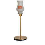 Fine tulip lamp straight opaline vintage restyled with a golden foot