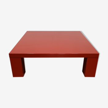 Red laquered coffee table