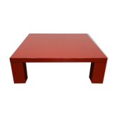 Table basse laquée rouge