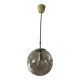Space Age globe pendant lamp in smoked glass from the 70s